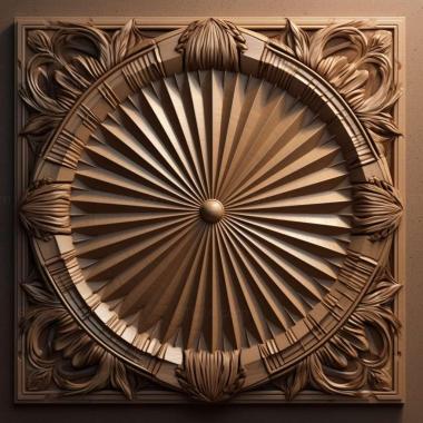 Patterns and decorations stl rays 4 3d model